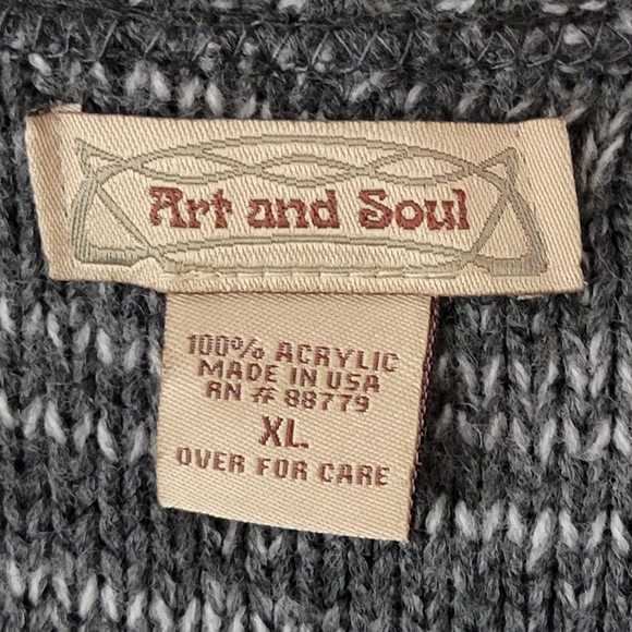 Art and Soul button closure scoop neck cardigan size XL - Picture 6 of 8